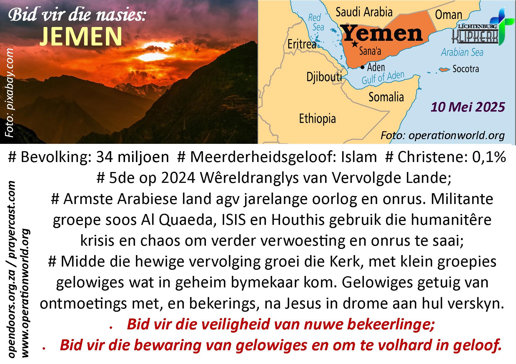 bid vir die nasies, Sirie, klipkerk wereldfokus