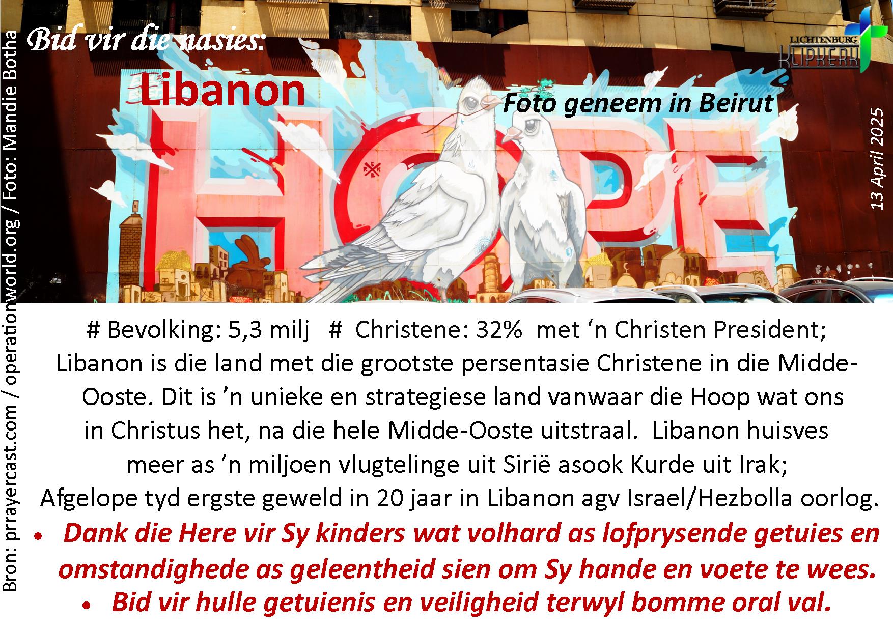 bid vir die nasies, Sirie, klipkerk wereldfokus