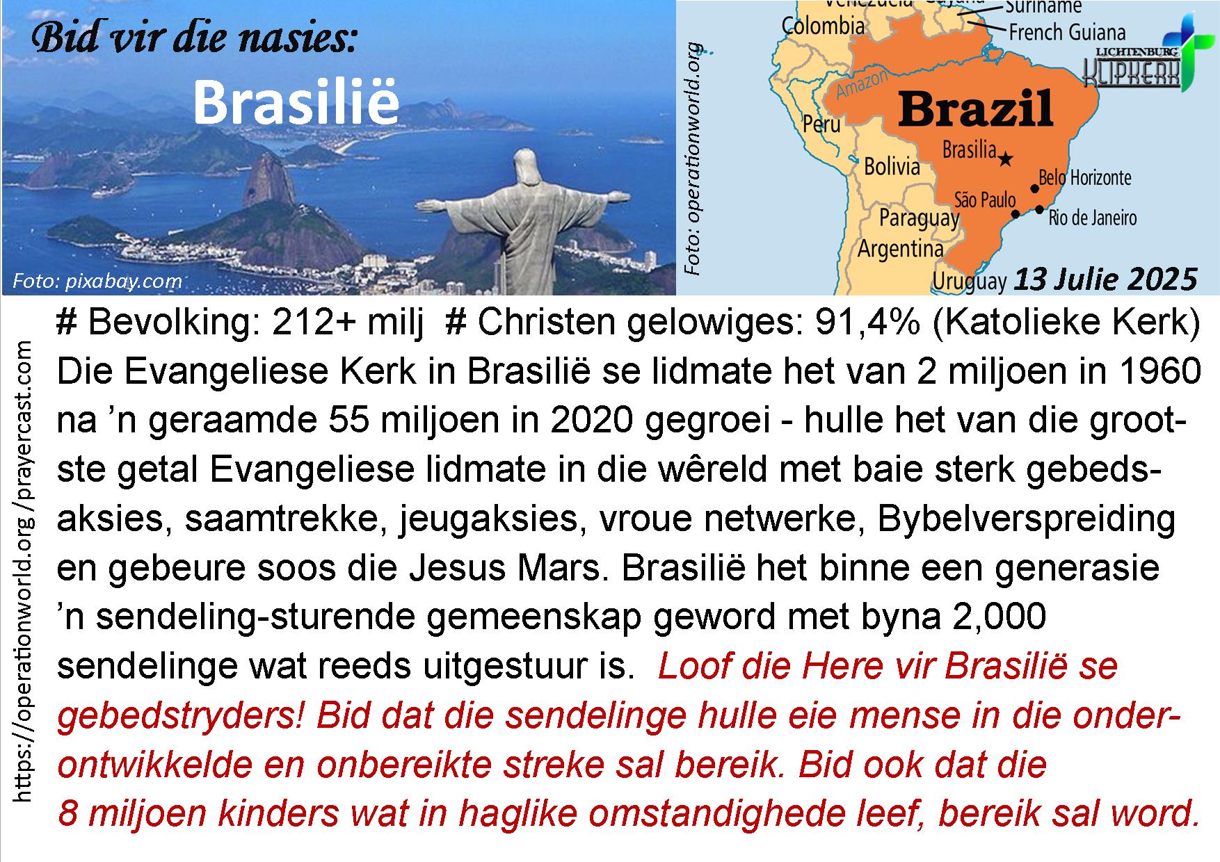 bid vir die nasies, Sirie, klipkerk wereldfokus