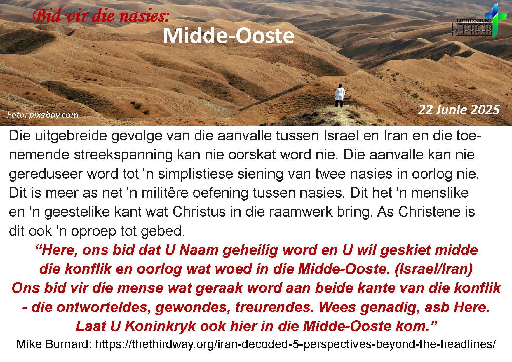 bid vir die nasies, Sirie, klipkerk wereldfokus