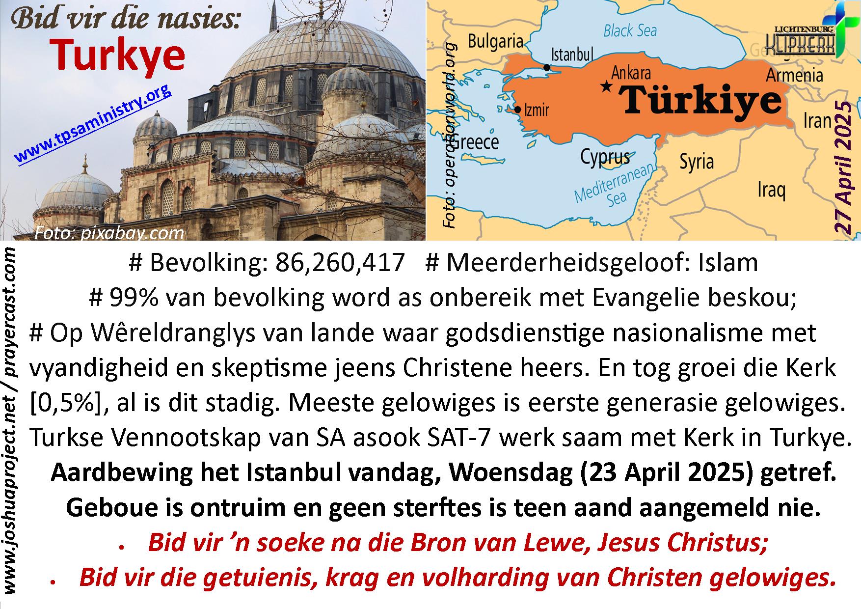 bid vir die nasies, Sirie, klipkerk wereldfokus