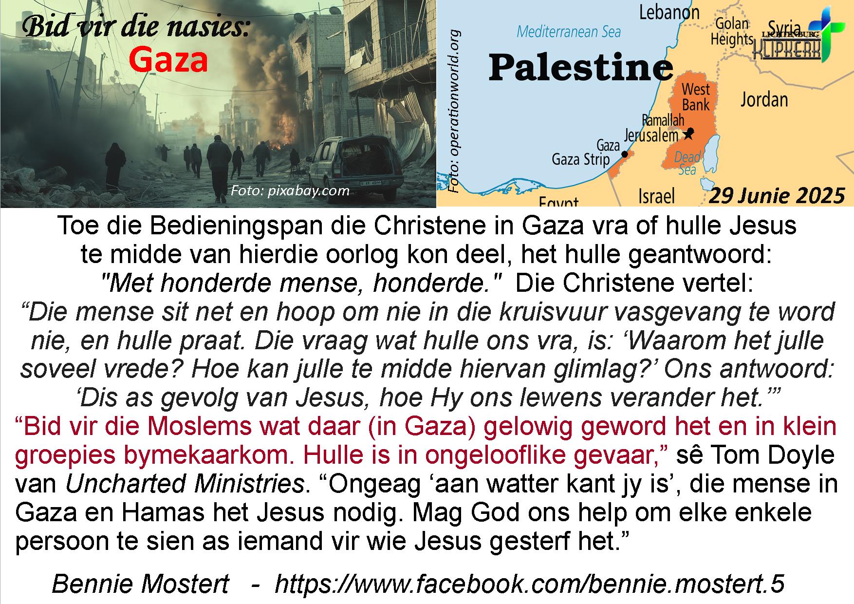 bid vir die nasies, Sirie, klipkerk wereldfokus